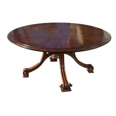 Therien Studio Workshops Therien Workshops for Dessin Fournir Round Volute Walnut Extension Dining Table