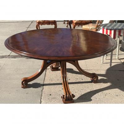  Therien Studio Workshops Therien Workshops for Dessin Fournir Round Volute Walnut Extension Dining Table
