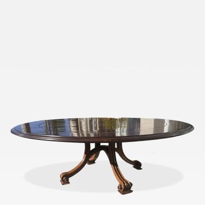  Therien Studio Workshops Therien Workshops for Dessin Fournir Round Volute Walnut Extension Dining Table