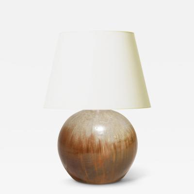  Thisted Keramik Table Lamp in Flowing Earthy Tones by Christian Jensen for Thisted Keramik