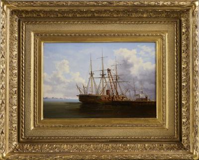  Thistlethwaite Americana Xanthus Russell Smith New Ironsides at the Philadelphia Navy Yard c 1863