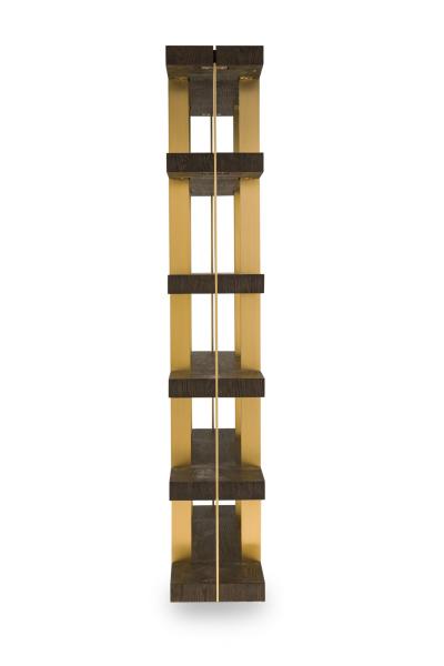  Thomas Bina Ed Robinson Pair of Thomas Bina Ed Robinson for RH Oveido Oak Verrazano Shelving Units