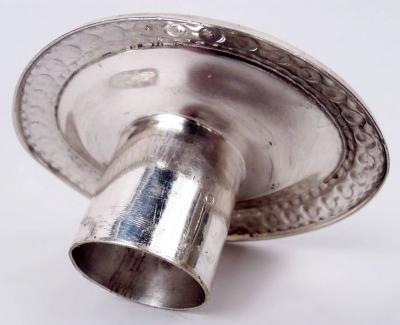  Thomas Bradbury Sons Ltd Pair of Antique English Neoclassical Sterling Silver Candlesticks 1927