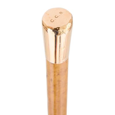  Thomas Brigg Sons Early 20th century English gold mounted cane by Thomas Brigg Sons