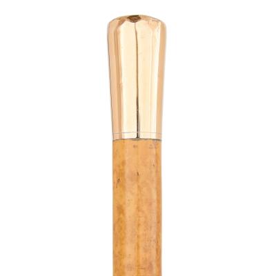  Thomas Brigg Sons Early 20th century English gold mounted cane by Thomas Brigg Sons