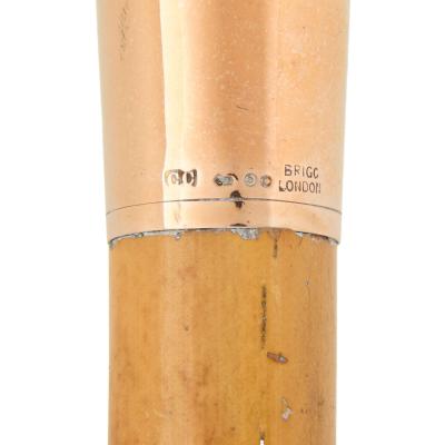  Thomas Brigg Sons Early 20th century English gold mounted cane by Thomas Brigg Sons