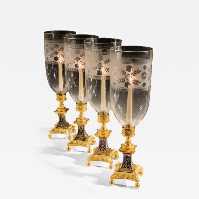  Thomas F C Osler A FINE SET OF FOUR GEORGE III STYLE STORM LIGHTS