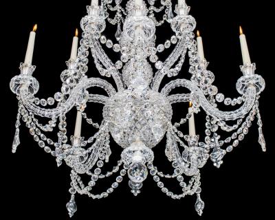  Thomas F C Osler A FINE TEN LIGHT ANTIQUE CRYSTAL CHANDELIER BY F C OSLER
