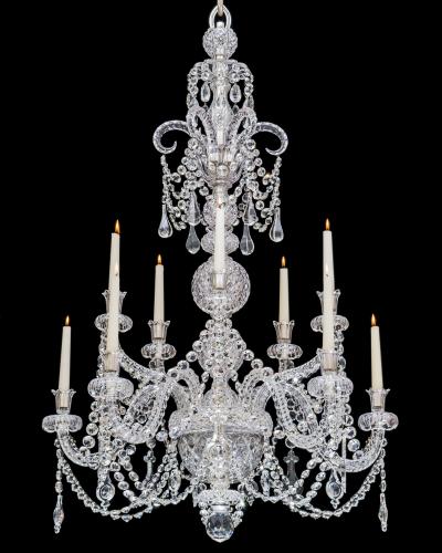  Thomas F C Osler A FINE TEN LIGHT ANTIQUE CRYSTAL CHANDELIER BY F C OSLER