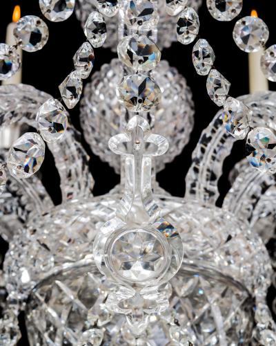  Thomas F C Osler A FINE TEN LIGHT ANTIQUE CRYSTAL CHANDELIER BY F C OSLER