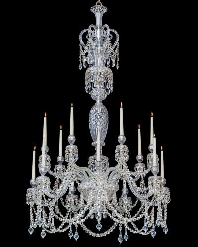  Thomas F C Osler A FOURTEEN LIGHT VICTORIAN CRYSTAL CHANDELIER BY F C OSLER