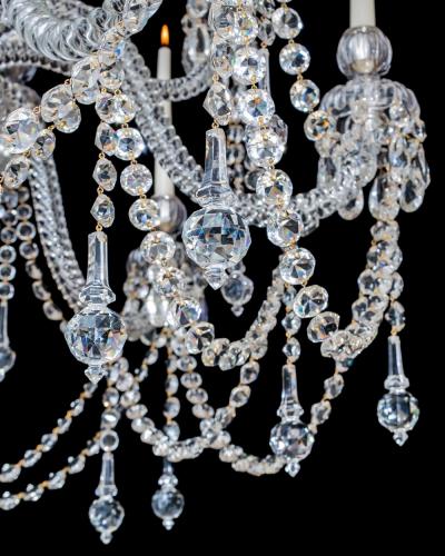  Thomas F C Osler A FOURTEEN LIGHT VICTORIAN CRYSTAL CHANDELIER BY F C OSLER