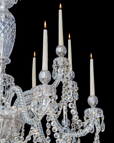  Thomas F C Osler A FOURTEEN LIGHT VICTORIAN CRYSTAL CHANDELIER BY F C OSLER