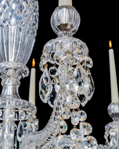  Thomas F C Osler A FOURTEEN LIGHT VICTORIAN CRYSTAL CHANDELIER BY F C OSLER