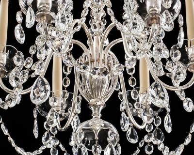  Thomas F C Osler A PAIR OF SILVERED AND CRYSTAL CHANDELIERS BY OSLER FARADAY