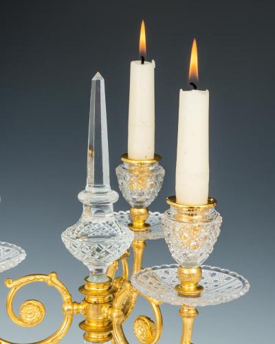  Thomas F C Osler A PAIR OF VICTORIAN ORMOLU MOUNTED CANDELABRA BY F C OSLER