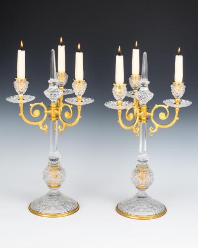  Thomas F C Osler A PAIR OF VICTORIAN ORMOLU MOUNTED CANDELABRA BY F C OSLER