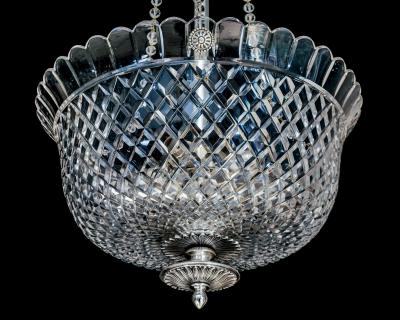  Thomas F C Osler A PAIR SILVERED F C OSLER BOWL FITTINGS