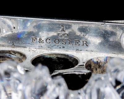  Thomas F C Osler A RICHLY CUT PAIR OF VICTORIAN WALL SCONCES BY F C OSLER