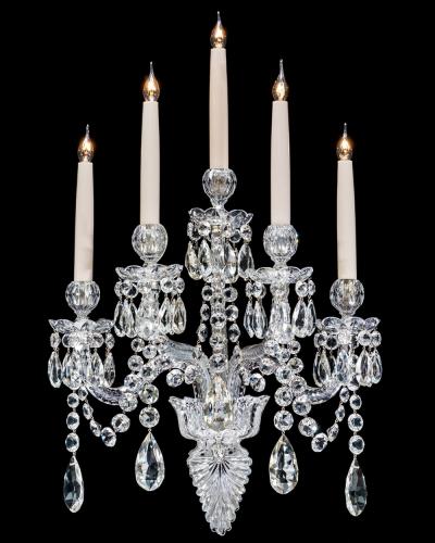  Thomas F C Osler A RICHLY CUT PAIR OF VICTORIAN WALL SCONCES BY F C OSLER