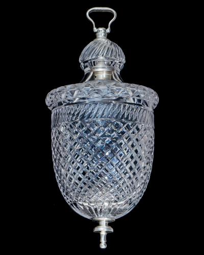  Thomas F C Osler A SET OF THREE VICTORIAN SILVER MOUNTED HALL LANTERNS BY F C OSLER