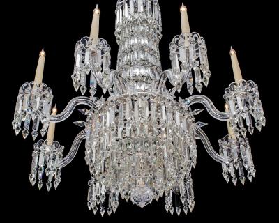  Thomas F C Osler A VICTORIAN TENT AND WATERFALL CHANDELIER BY F C OSLER