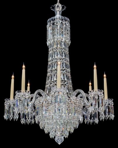  Thomas F C Osler A VICTORIAN TENT AND WATERFALL CHANDELIER BY F C OSLER