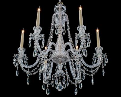  Thomas F C Osler AN EXQUISITE SIX LIGHT ADAM STYLE CHANDELIER BY F C OSLER