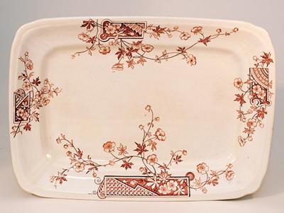  Thomas Forester Sons Antique Sultan Brown Transferware Platter