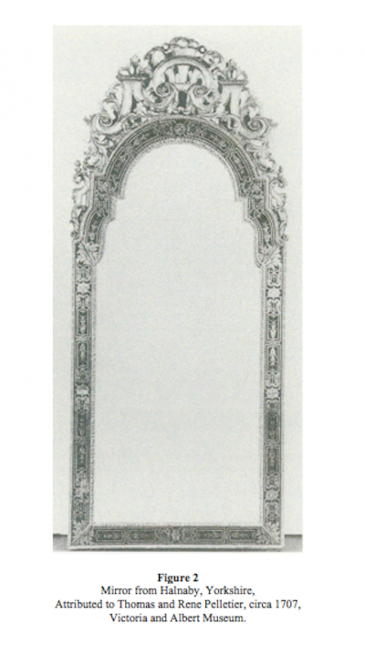  Thomas Ren Pelletier A VERRE GLOMIS OVERMANTEL MIRROR THE FRAME ATTB TO THOMAS REN PELLETIER