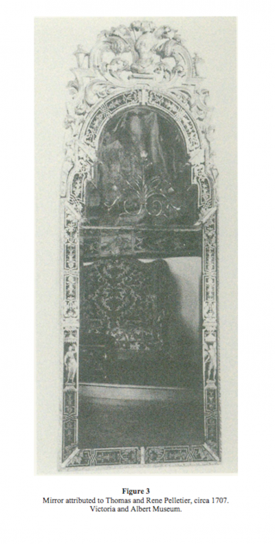  Thomas Ren Pelletier A VERRE GLOMIS OVERMANTEL MIRROR THE FRAME ATTB TO THOMAS REN PELLETIER