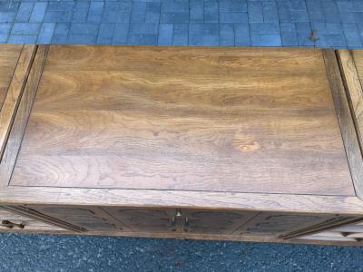  Thomasville Furniture Handsome 3 Piece Tamerlane Credenza Bar Cabinet Room Divider Mid Century Modern