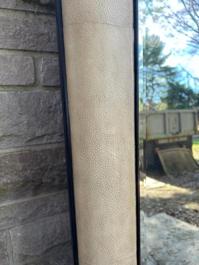  Thomasville Furniture Huge Vintage Faux Shagreen Floor Mirror Mid Century