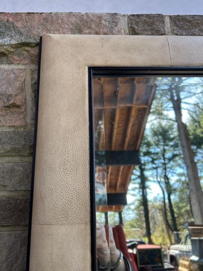  Thomasville Furniture Huge Vintage Faux Shagreen Floor Mirror Mid Century