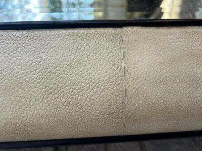  Thomasville Furniture Huge Vintage Faux Shagreen Floor Mirror Mid Century