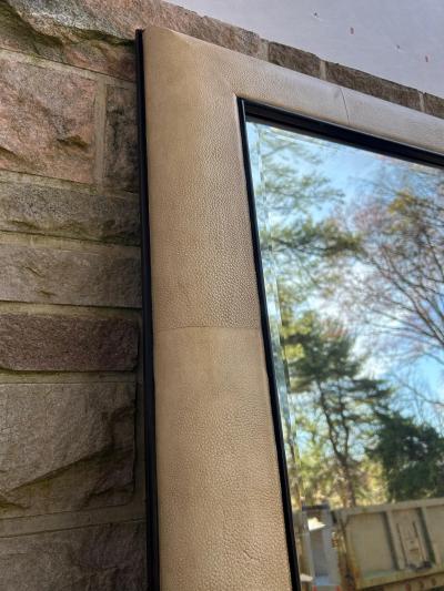  Thomasville Furniture Huge Vintage Faux Shagreen Floor Mirror Mid Century