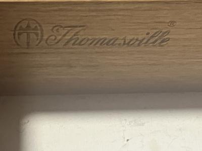  Thomasville Furniture MID CENTURY MODERN DESK AND BOOKCASE WITH CHROME SQUARE TUBULAR BASE