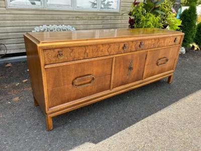  Thomasville Furniture Stylish Vintage Thomasville Burl Wood Drawers Walnut Credenza Mid Century