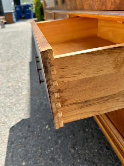  Thomasville Furniture Stylish Vintage Thomasville Burl Wood Drawers Walnut Credenza Mid Century