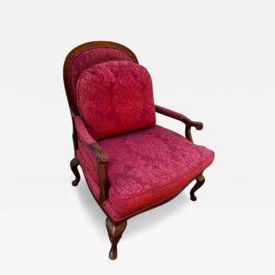  Thomasville Furniture Thomasville Furniture Queen Anne Style Upholstered Walnut Armchair