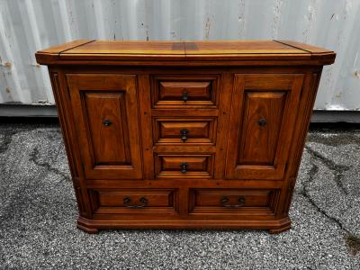  Thomasville Furniture Thomasville Furniture Rustic Walnut Flip Top Server Bar