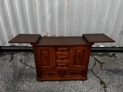  Thomasville Furniture Thomasville Furniture Rustic Walnut Flip Top Server Bar