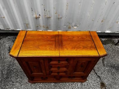  Thomasville Furniture Thomasville Furniture Rustic Walnut Flip Top Server Bar