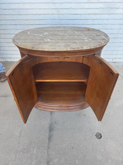  Thomasville Furniture Thomasville Marble Oval Cabinet