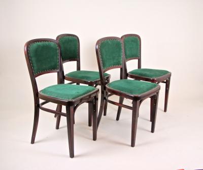  Thonet 19th Century Art Nouveau Thonet Chairs by M Kammerer Set of 4 AT circa 1910