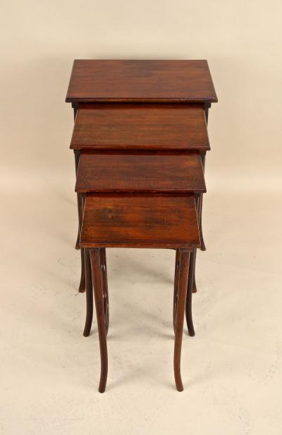  Thonet 20th Century Art Nouveau Bentwood Nesting Tables by Thonet Austria circa 1905