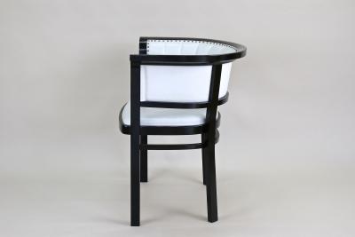  Thonet 20th Century Thonet Armchair White Leather Design by M Kammerer AT ca 1980