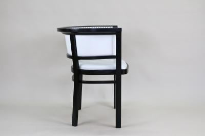  Thonet 20th Century Thonet Armchair White Leather Design by M Kammerer AT ca 1980