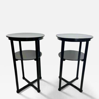  Thonet A Pair of Vienna Secessionist Oval Two tier Side Tables by Josef Hoffmann 1905