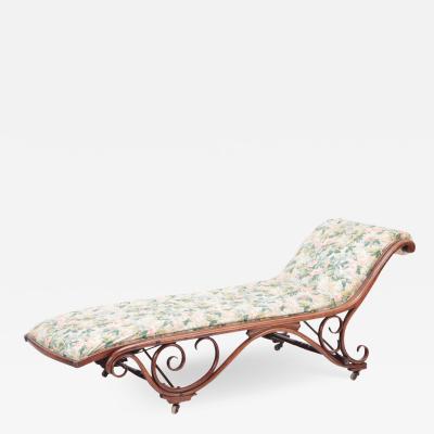  Thonet A bentwood and upholstered chaise lounge by Thonet circa 1900 